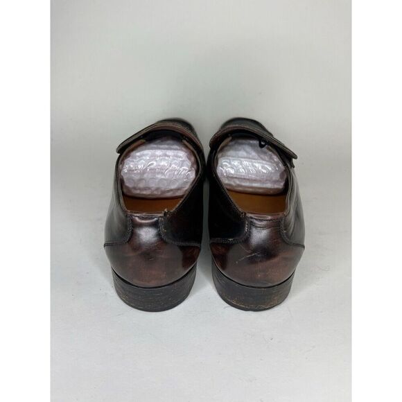 Sears Vintage Loafers Men Size 9.5D Brown Leather Made In Italy - Picture 9 of 13